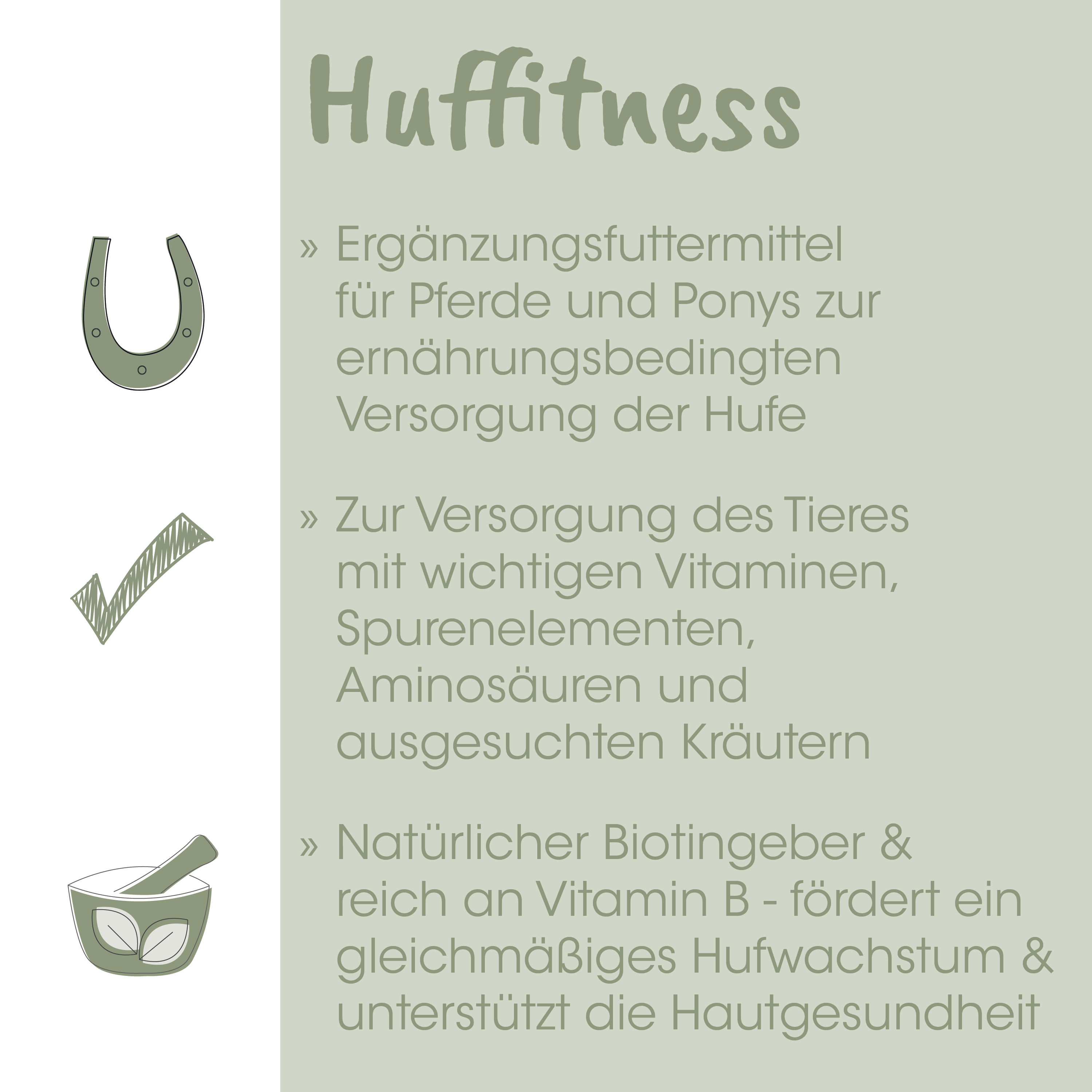 Hufeisen, Supplement, Pferdefutter, Vitalstoffe, Hufpflege