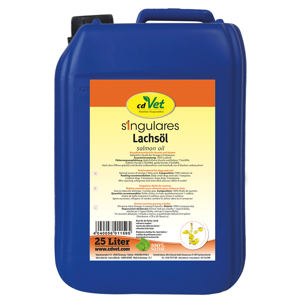 lachsöl, salmon oil, futteröl, 25 Liter, cdVet