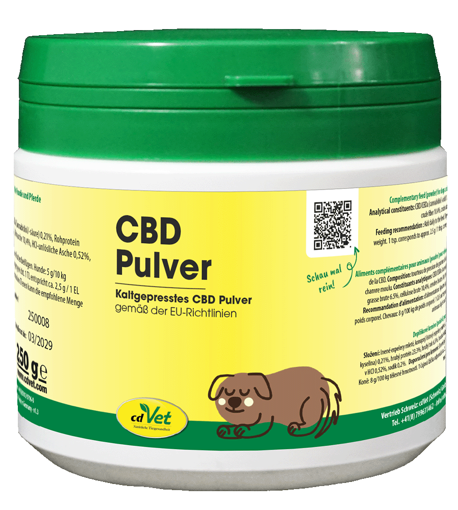 CBD Pulver, Kaltgepresstes CBD Pulver, Tierarztbedarf, Hundepflege, Naturprodukt