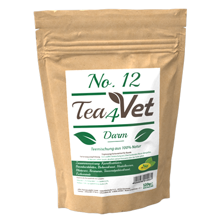 Tee, Kräutertee, Darm, Nummer 12, TeavEt Etikett