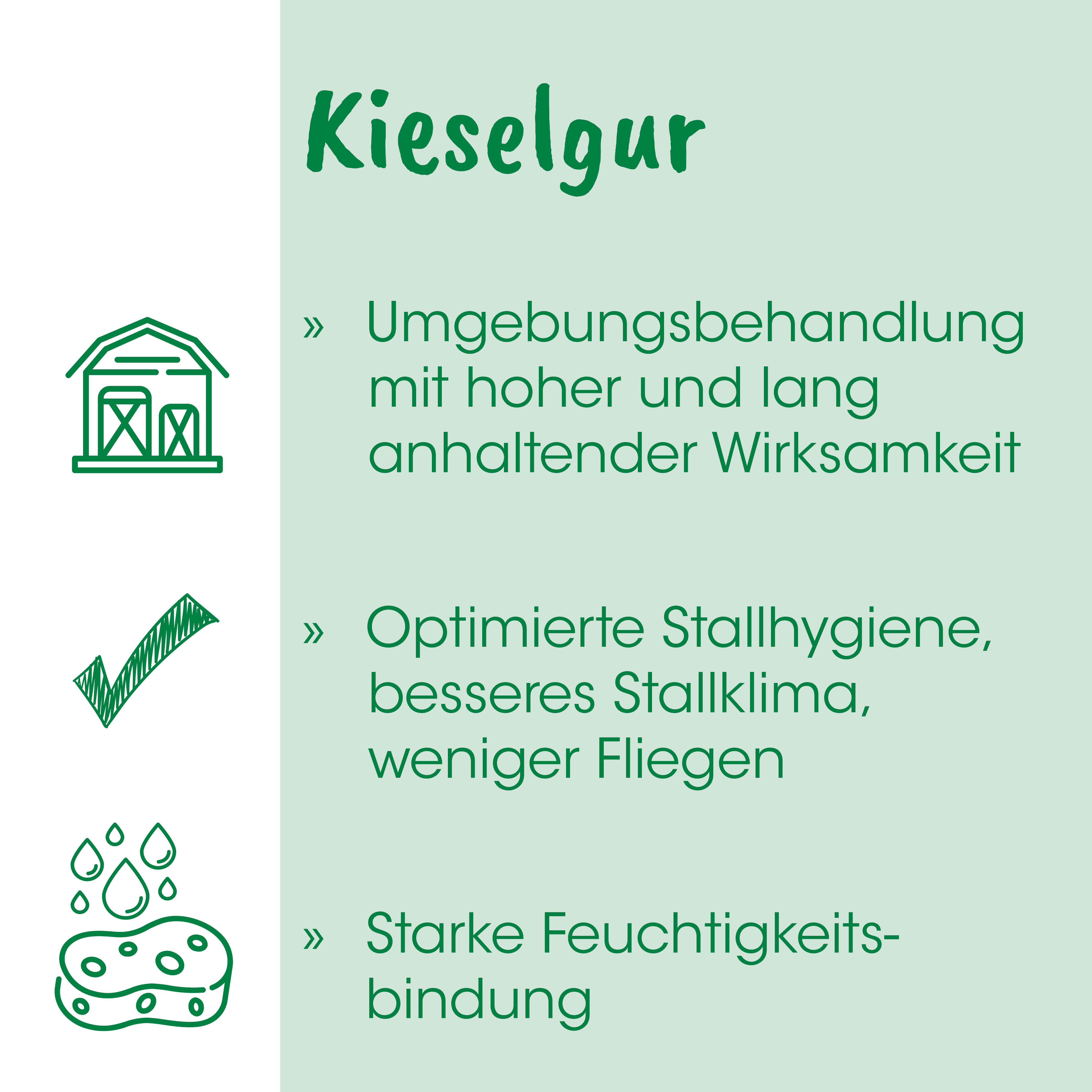 Kieselguhr, Umgebungsbehandlung, Wirksamkeit, Stallhygiene, Naturprodukt, Kieselgur, Umgebungsbehandlung, Stallhygiene, Wirkamkeit, Feuchtigkeitsbindung