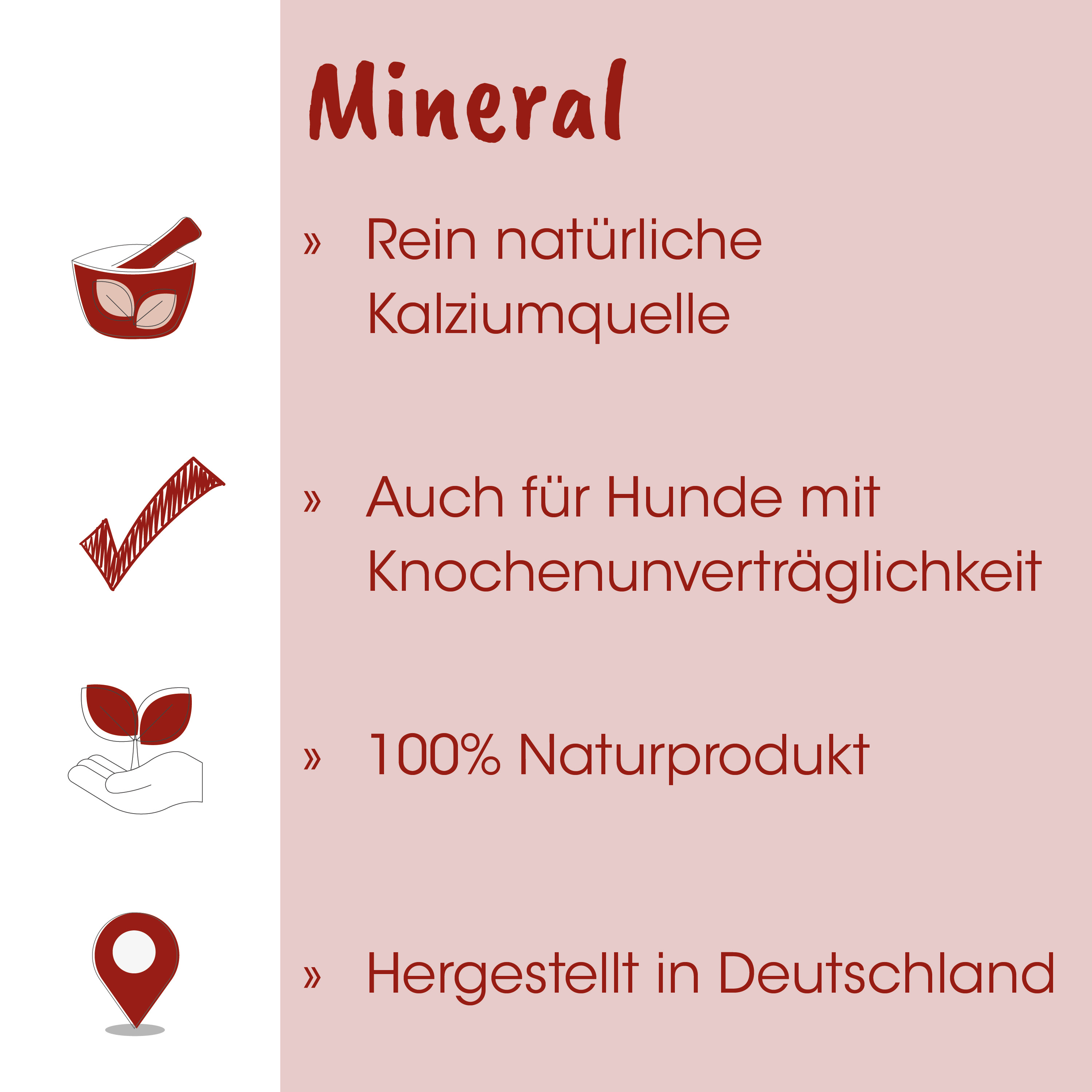 Mineral, Kalziumquelle, 100% Naturprodukt, Deutschland, Hergestellt in Deutschland