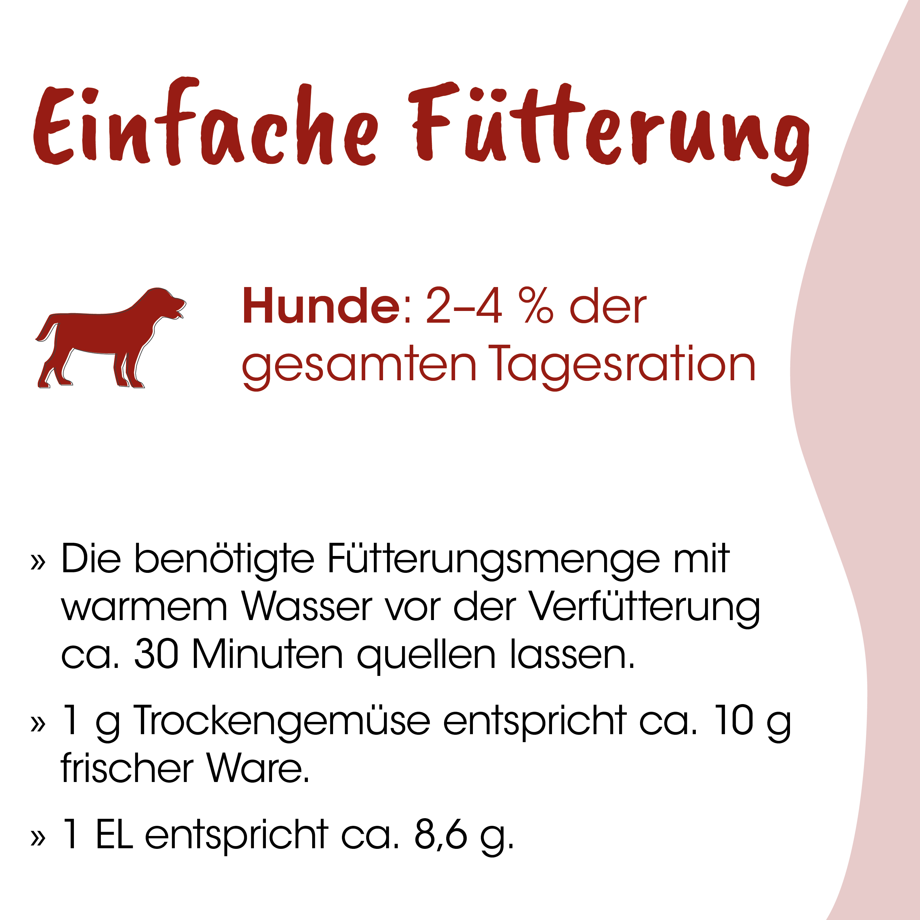 Hund, Tierfutter, Futtermenge, Trockenfutter, Ernährungsinformationen