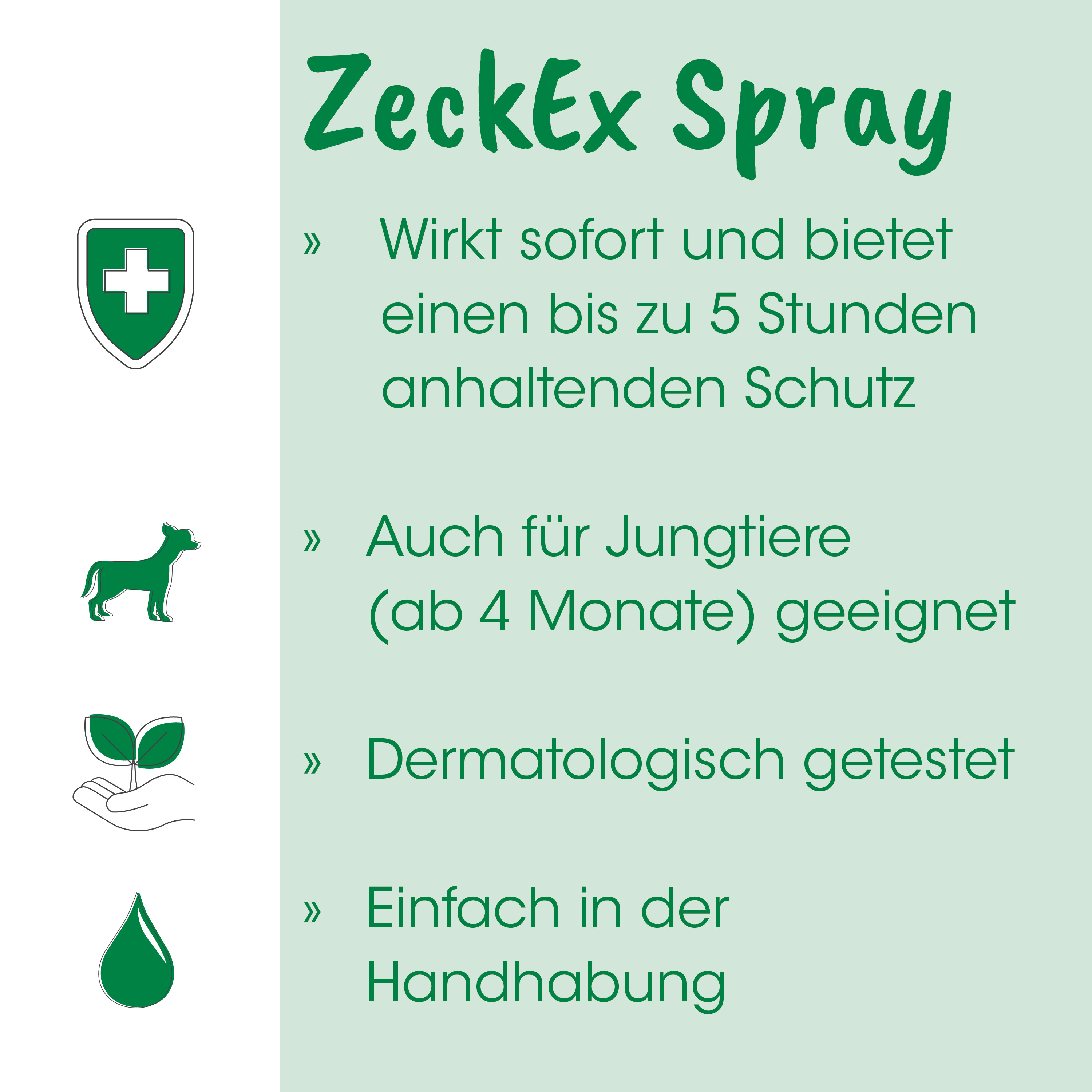 Medizinisches Spray, Zeckenschutz, Insektenschutz, Flasche, Grünes Design