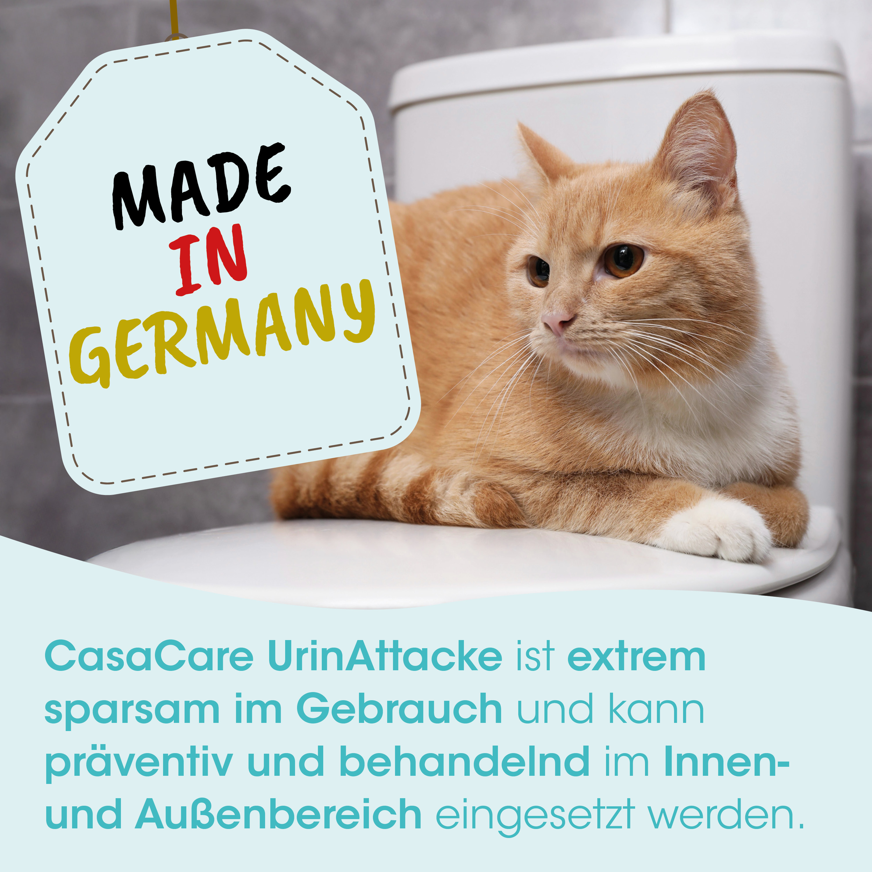 katze, orange, weiß, toilette, aufkleber