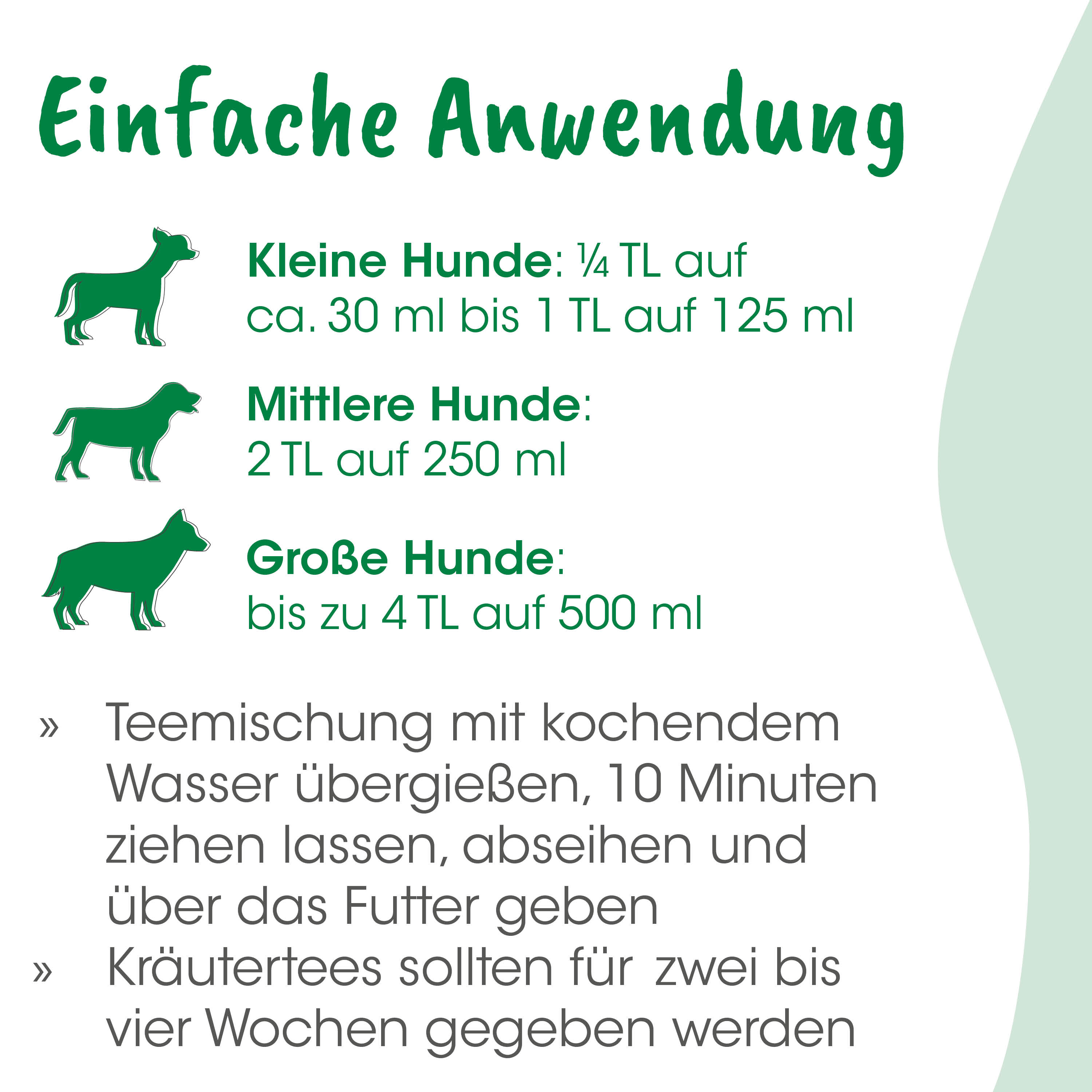 Hund, Futterempfehlung, Teemischung, Wasser, Kräutertee